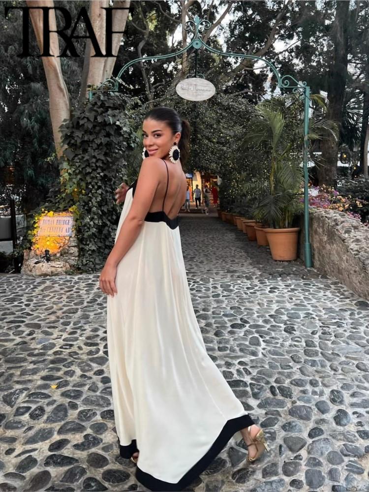 V-neck Slip Casual Sleeveless Backless Dress