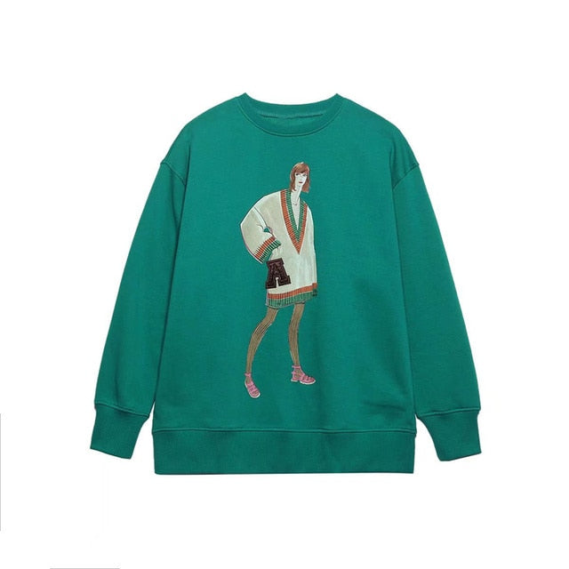 Women Fashion Printing Sweatshirts