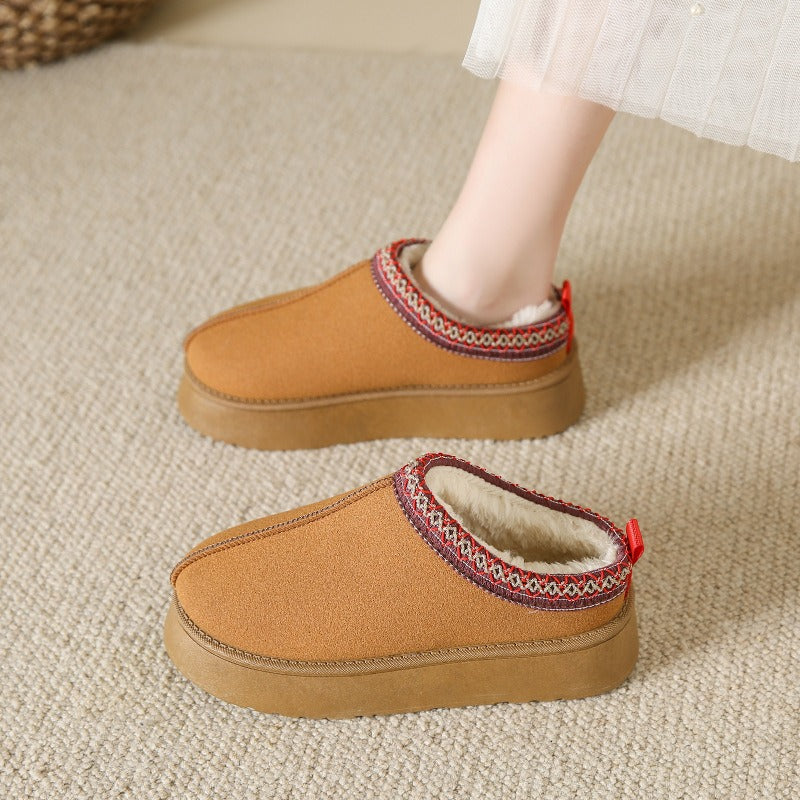 Winter Warm Platform Waterproof Slippers
