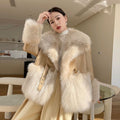 Women Winter Faux Fur Leather Coat