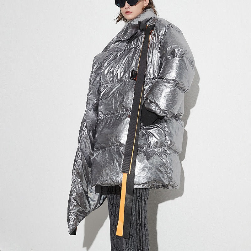 Bright Ribbon Cotton Padded Winter Coat