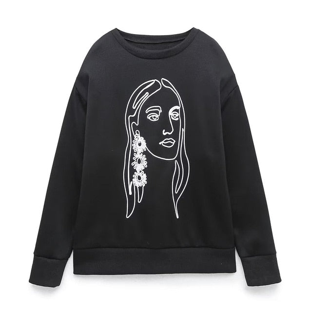 Women Fashion Printing Sweatshirts