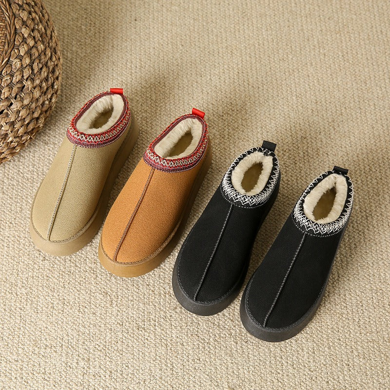 Winter Warm Platform Waterproof Slippers