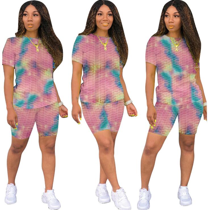 Seamless Yoga / Gym Set Print Clothing Fitness Leggings Shirts Sport Suit