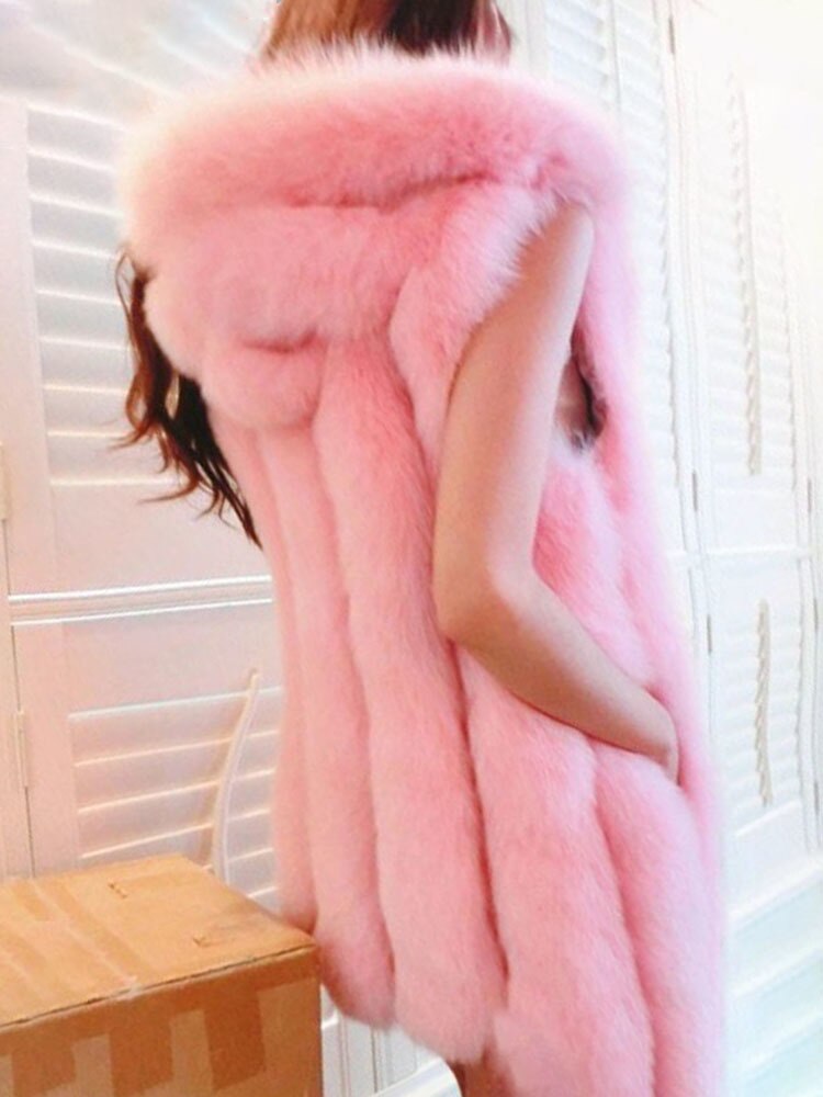 Winter Hooded Luxury Fur Vest