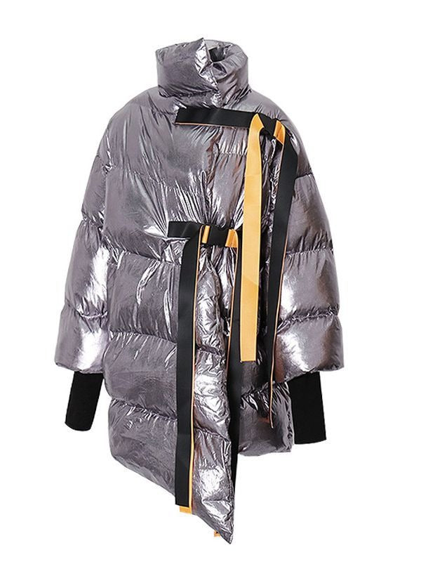Bright Ribbon Cotton Padded Winter Coat