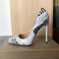 Graphic Print Point Toe High Heel Shoes