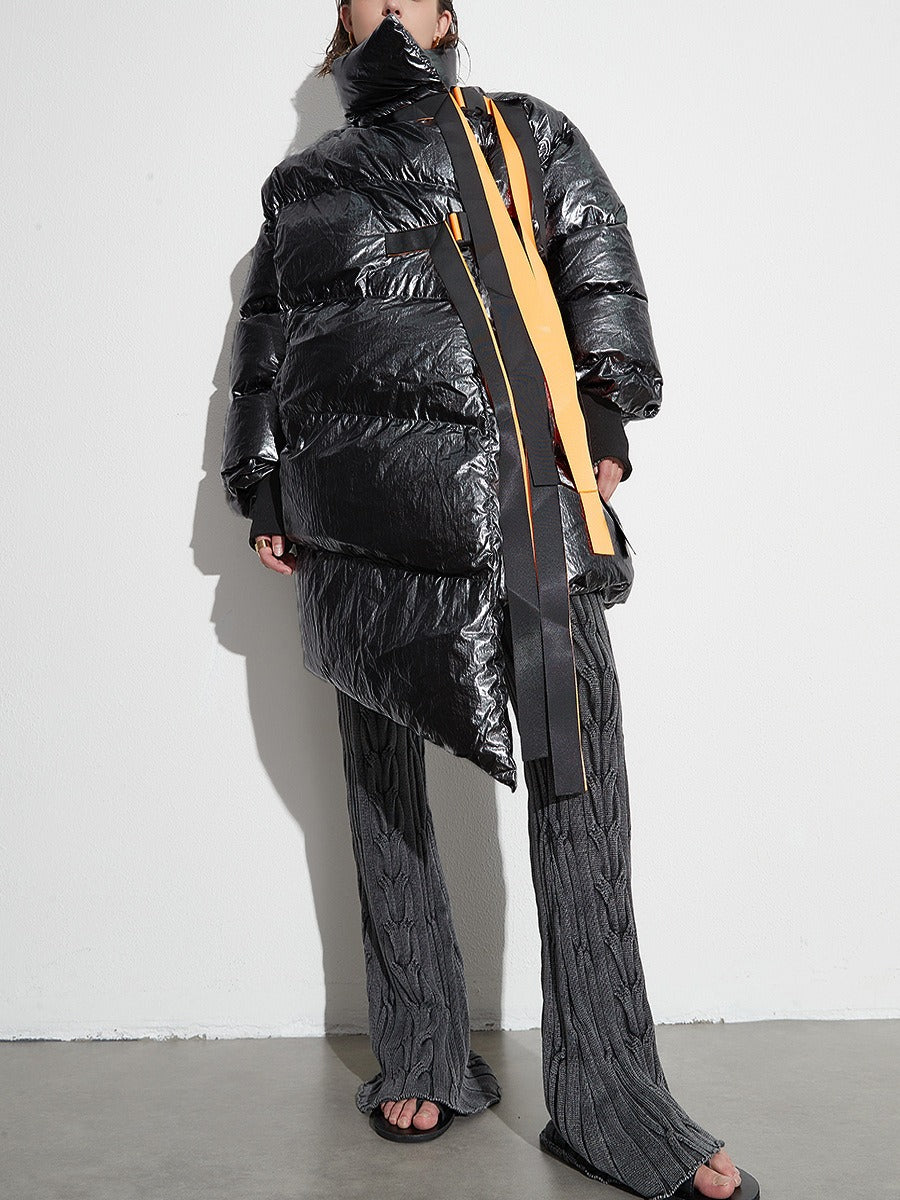 Bright Ribbon Cotton Padded Winter Coat