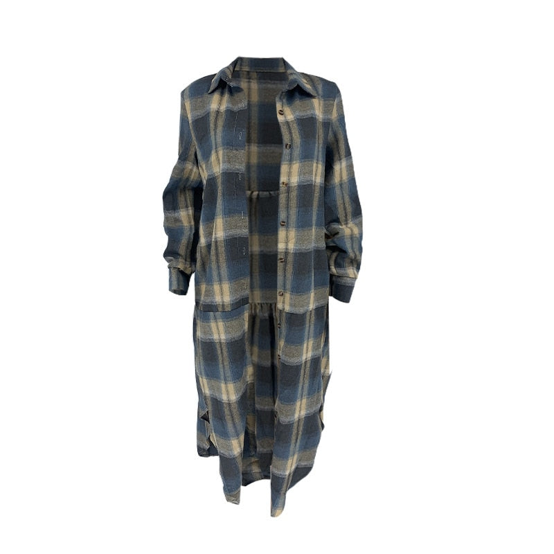 Shacket Longline Plaid