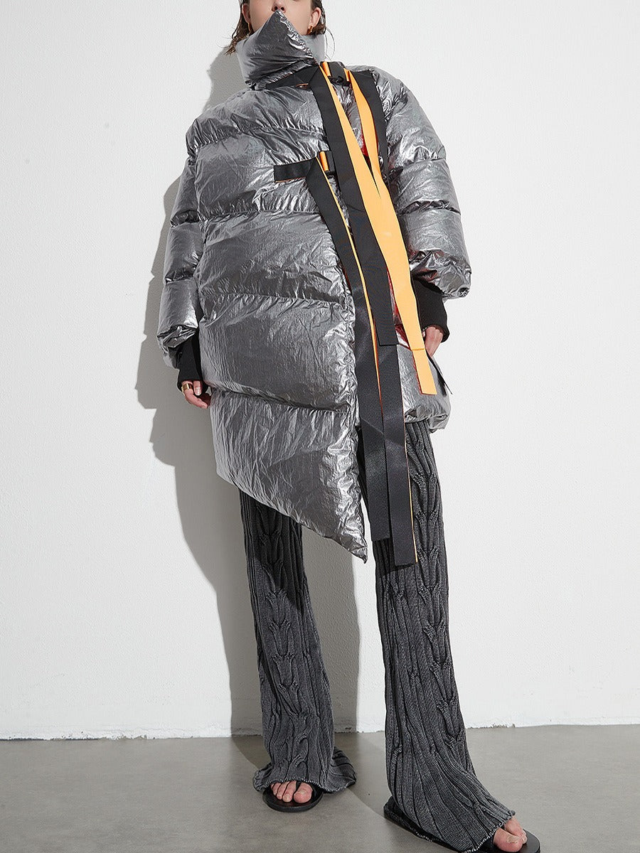 Bright Ribbon Cotton Padded Winter Coat