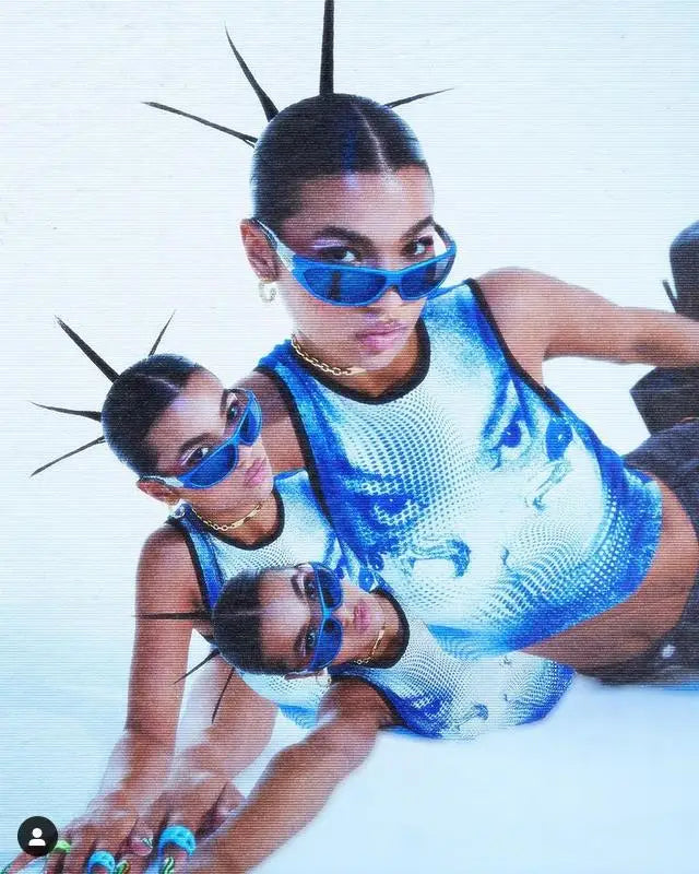 Women’s Summer Personality Printing Vest Causal Round Neck Exposed Navel Sleeveless Tops  cyber y2k  fairy grunge clothes 	 goth