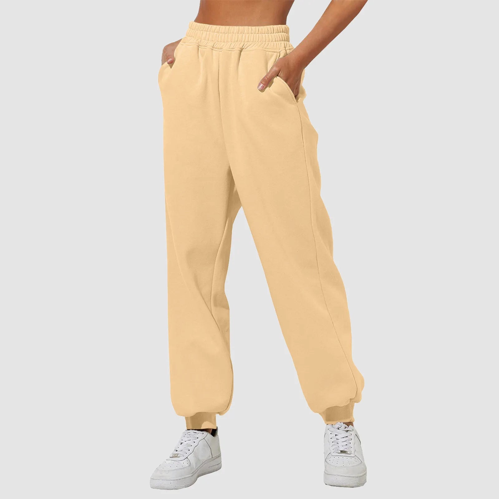 Women’s Fleece Lined Sweatpants Wide Straight Leg Pants Bottom Winter Warm Pants Daily Casual Jogger Sweatpants Sports Trousers