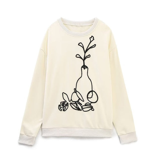 Women Fashion Printing Sweatshirts