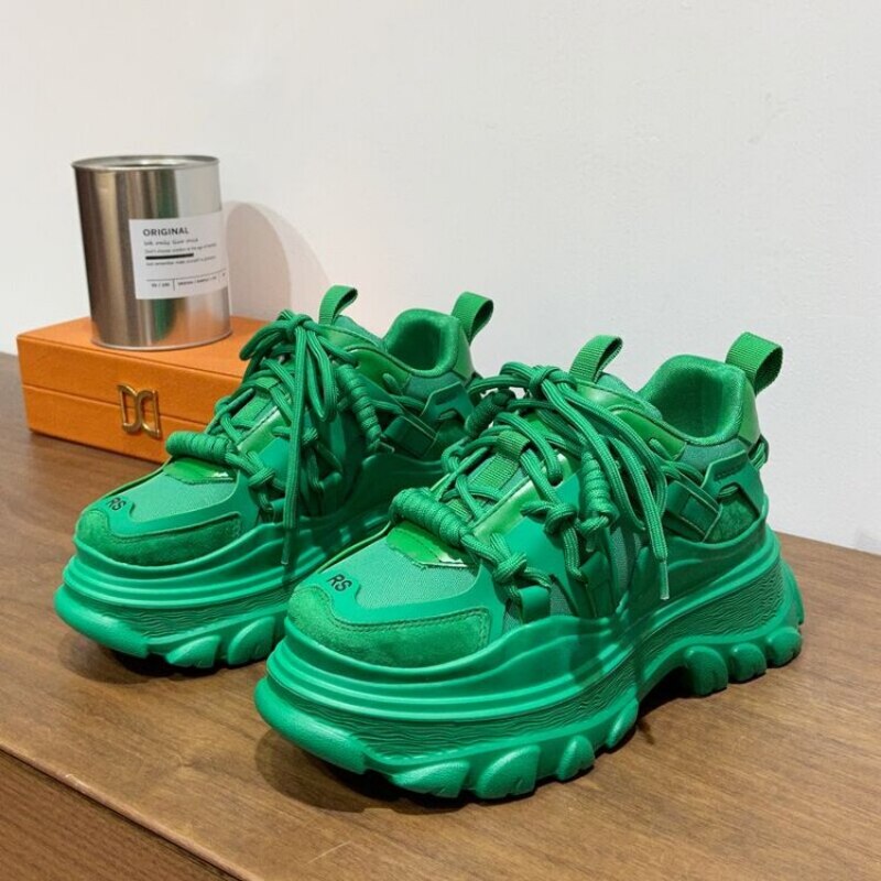 Lace Up Muffin Thick Sole