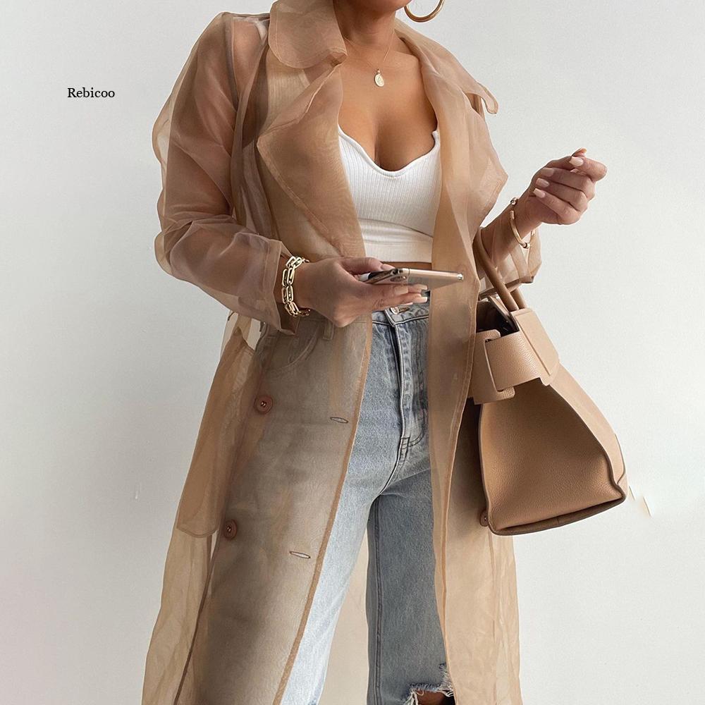 Women Fashion See Through Jacket