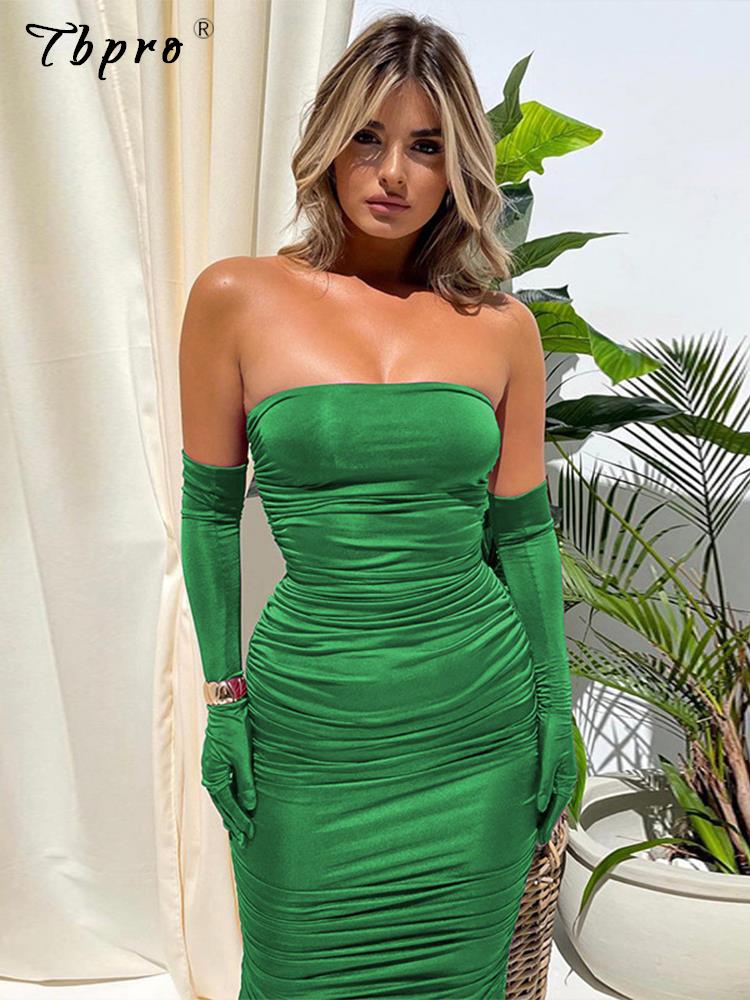 Jiselle Strapless Backless Skin Tight Dress