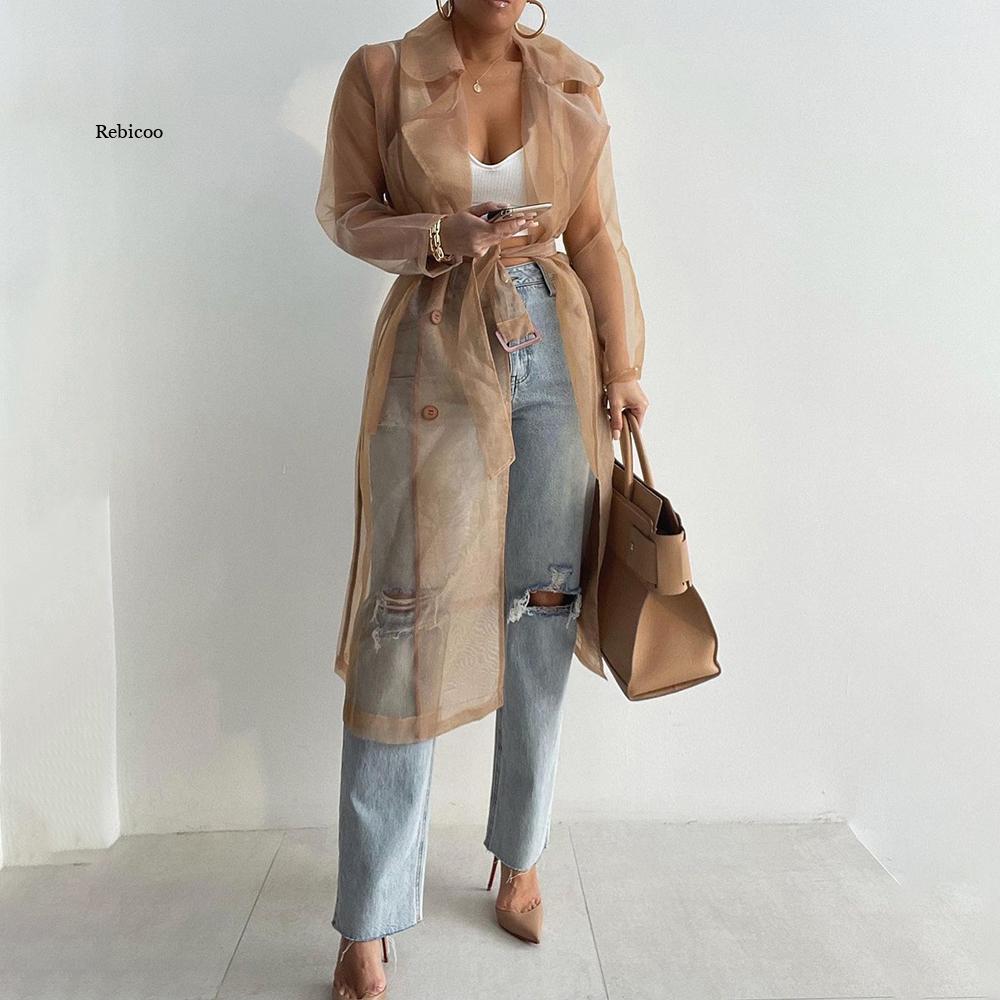 Women Fashion See Through Jacket